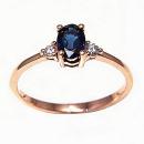 Anillo Léa Zafiro oscuro Pink