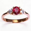 Anillo Lèa Rubí Rosa L